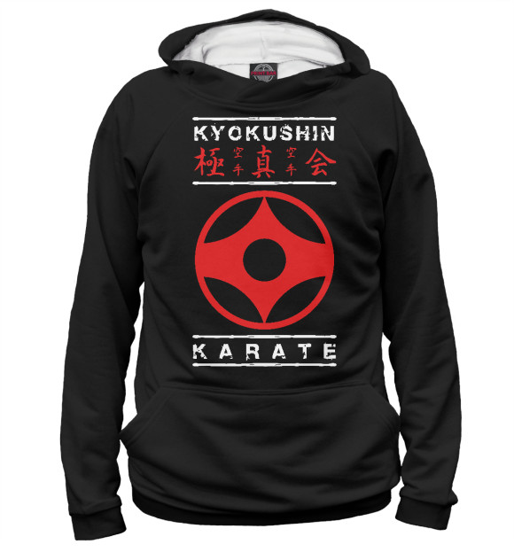 Женское худи с изображением Kyokushin Karate цвета Белый