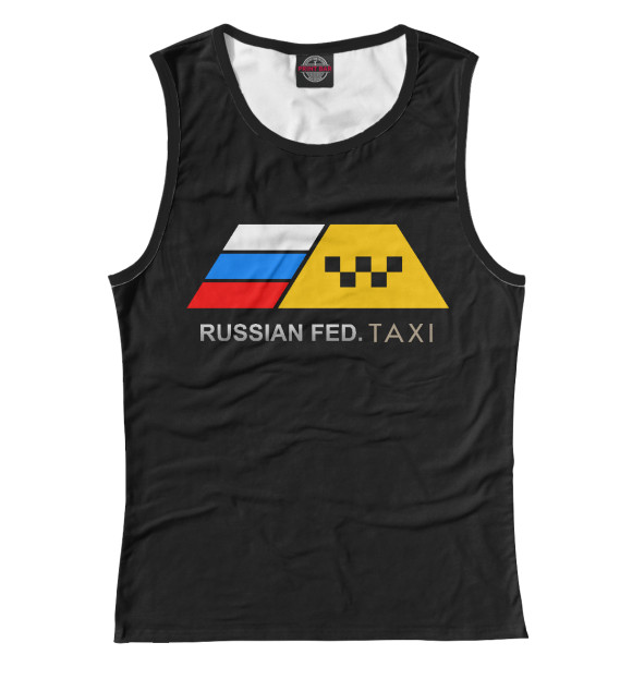 Майка для девочки с изображением Russian Federation Taxi цвета Белый