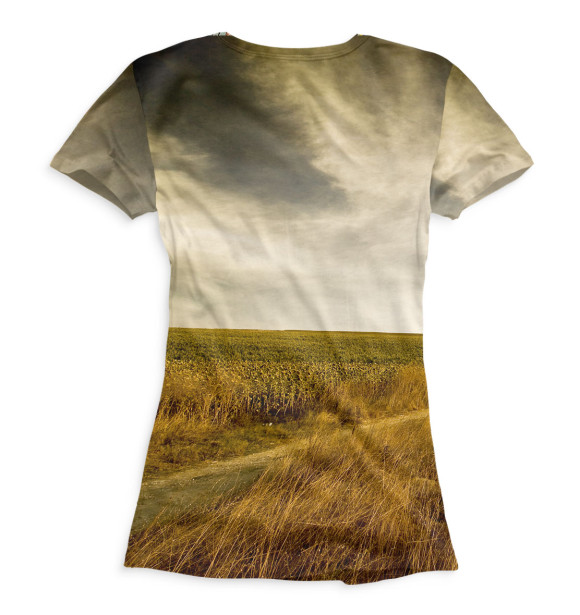 Футболка для девочек с изображением Жирафы на прогулке цвета Белый