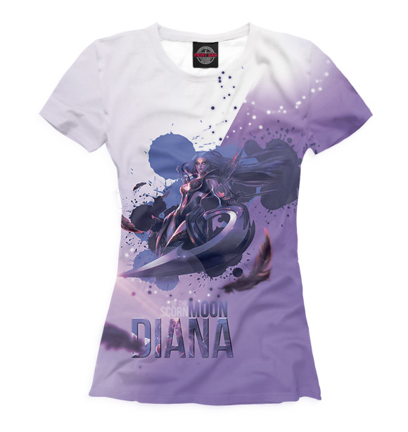 Женская футболка с изображением Diana цвета Белый