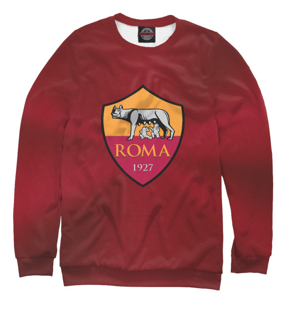 Мужской свитшот с изображением FC Roma Red Abstract цвета Белый