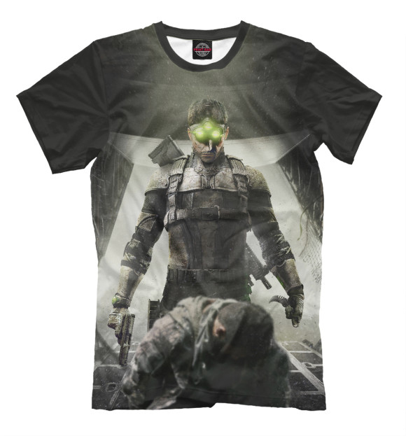 Футболка для мальчиков с притом Splinter Cell: Blacklist — Сэм Фишер цвета Молочно-белый Футболка для мальчиков с изображением Splinter Cell: Blacklist — Сэм Фишер цвета Молочно-белый