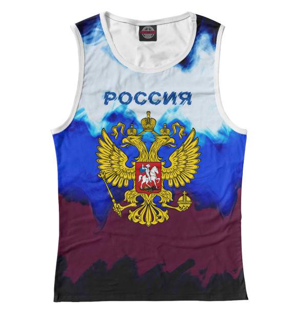 Майка для девочки с изображением Россия цвета Белый