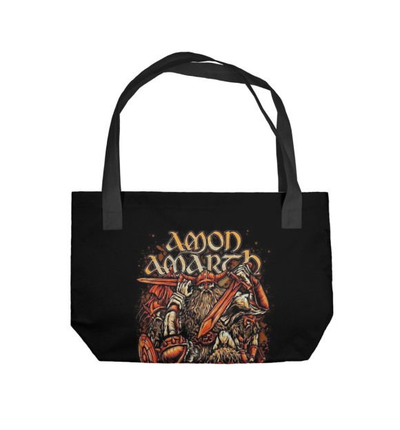 Пляжная сумка с изображением Amon Amarth цвета 