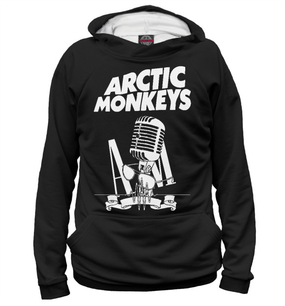 Мужское худи с изображением Arctic Monkeys цвета Белый