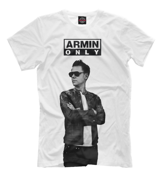 Футболка для мальчиков с изображением Armin Only цвета Молочно-белый