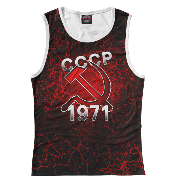 Майка для девочки с изображением 1971 цвета Белый