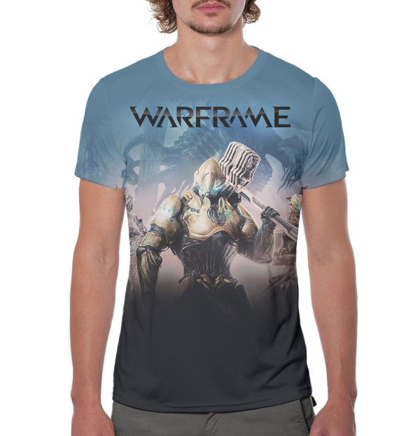 Мужская футболка с изображением Warframe цвета Белый
