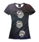 Женская футболка Ежи в космосе