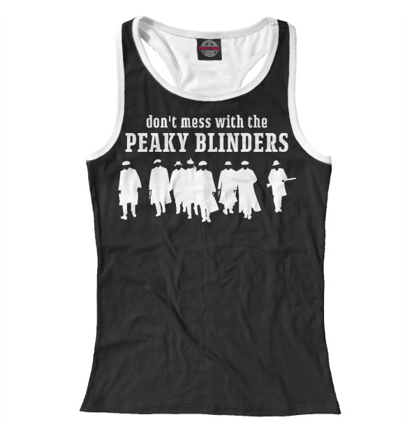 Женская майка-борцовка с изображением Острые козырьки цвета Белый