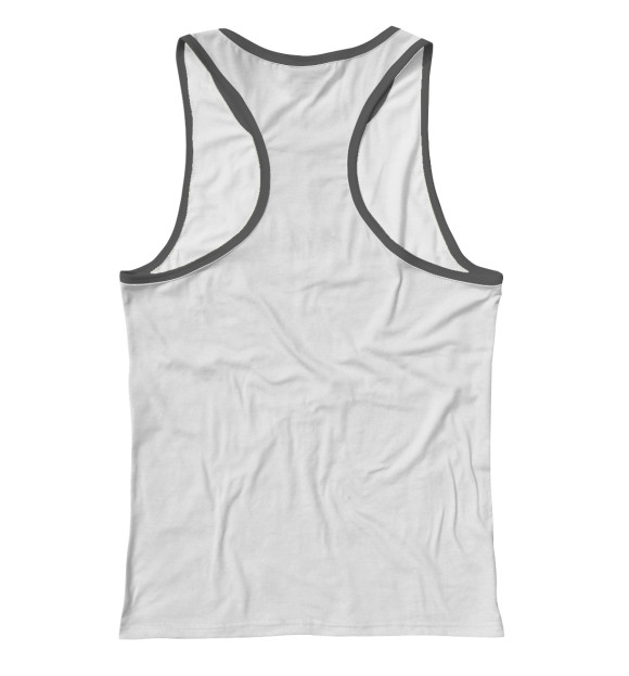 Женская майка-борцовка с изображением Кот хипстер цвета Белый