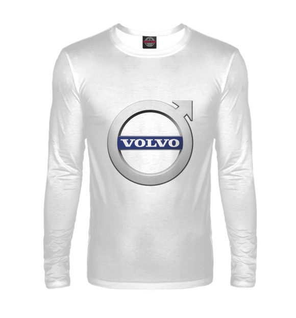 Мужской лонгслив с изображением Volvo цвета Белый