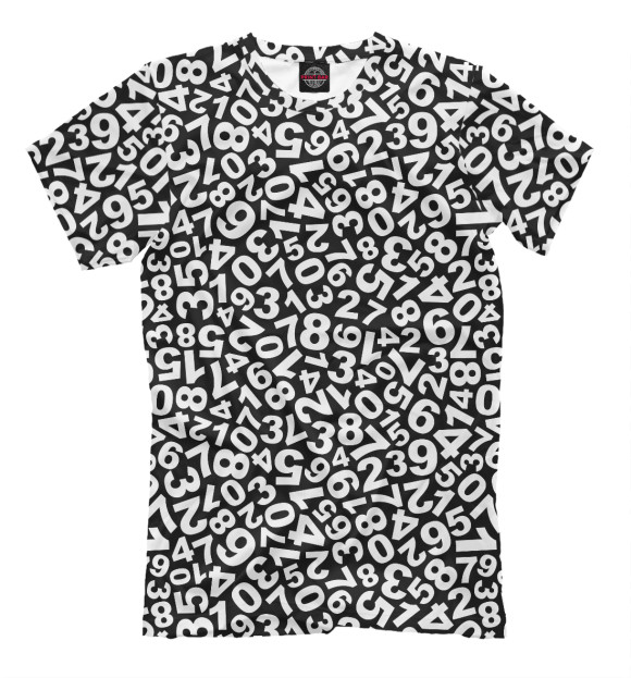 Мужская футболка с изображением DIGIT цвета Молочно-белый