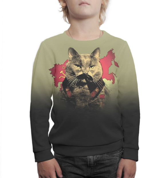 Свитшот для мальчиков с изображением Иосиф Сталин цвета Белый