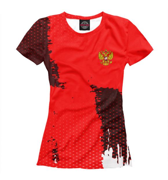 Футболка для девочек с изображением Russia Sport Uniform цвета Белый
