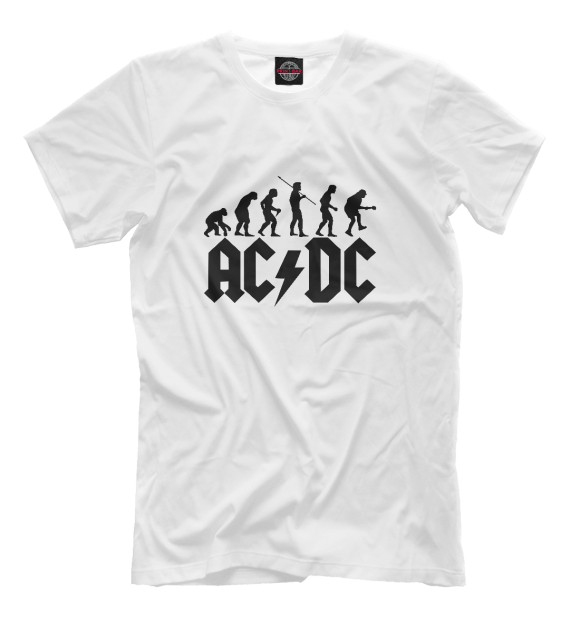 Футболка для мальчиков с изображением AC/DC цвета Белый