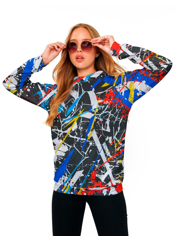 Женское худи с изображением Геометрия цвета Белый