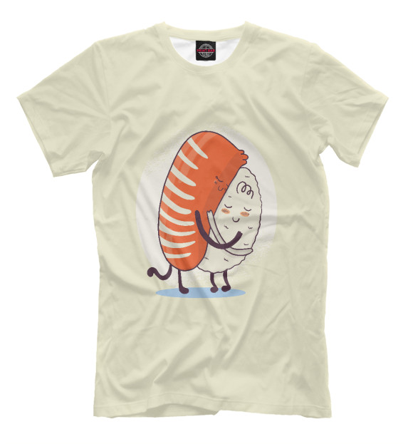 Футболка для мальчиков с изображением Sushi hug цвета Белый