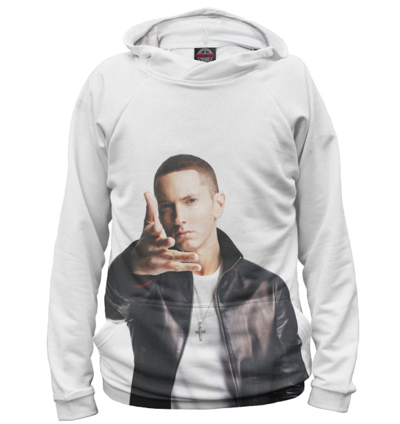 Женское худи с изображением Eminem цвета Белый