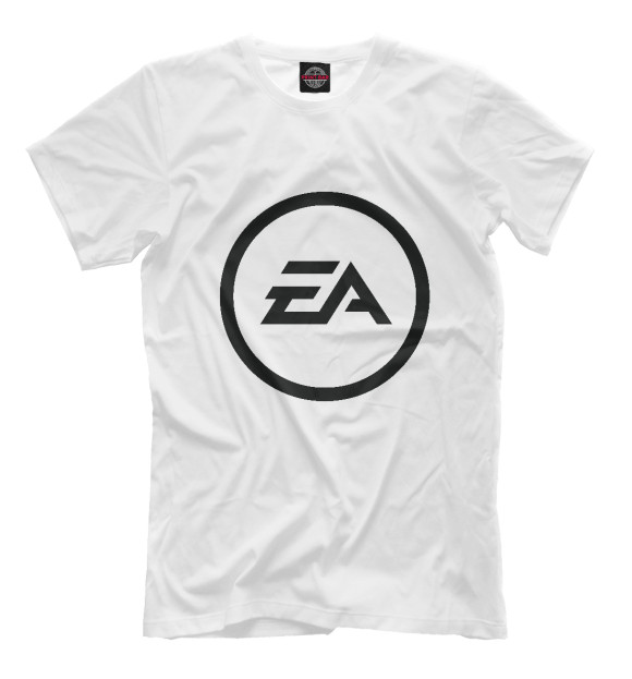 Мужская футболка с притом EA цвета Белый Мужская футболка с изображением EA цвета Белый
