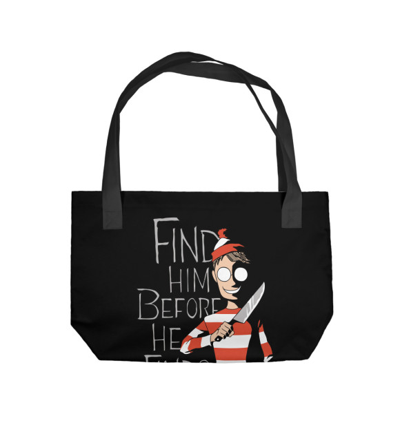 Пляжная сумка с изображением Найди его цвета 