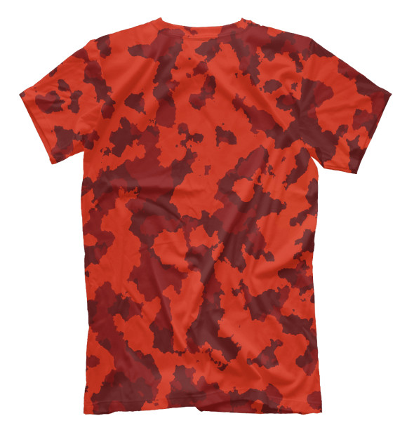 Мужская футболка с изображением PUBG Red Abstract цвета Белый