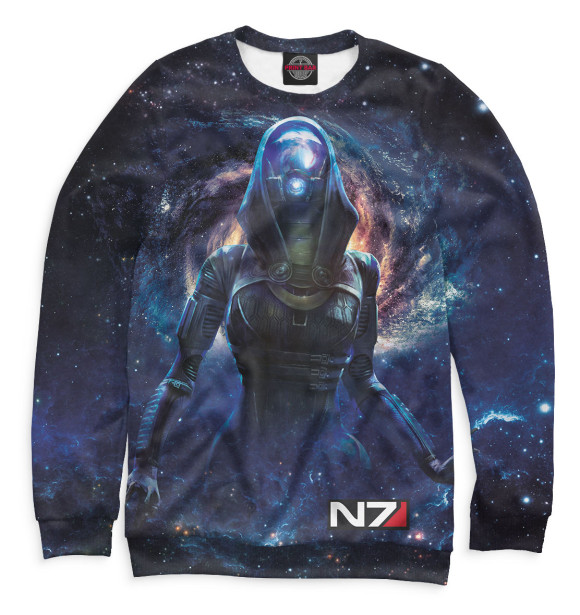 Свитшот для девочек с изображением Mass Effect цвета Белый