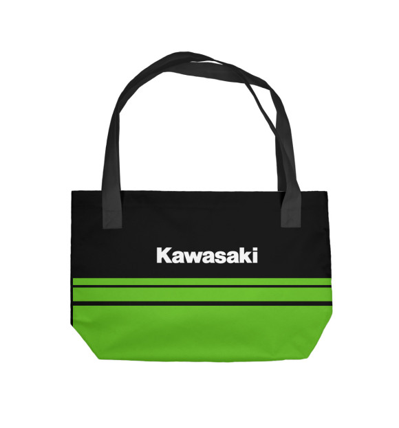 Пляжная сумка с изображением kawasaki цвета 