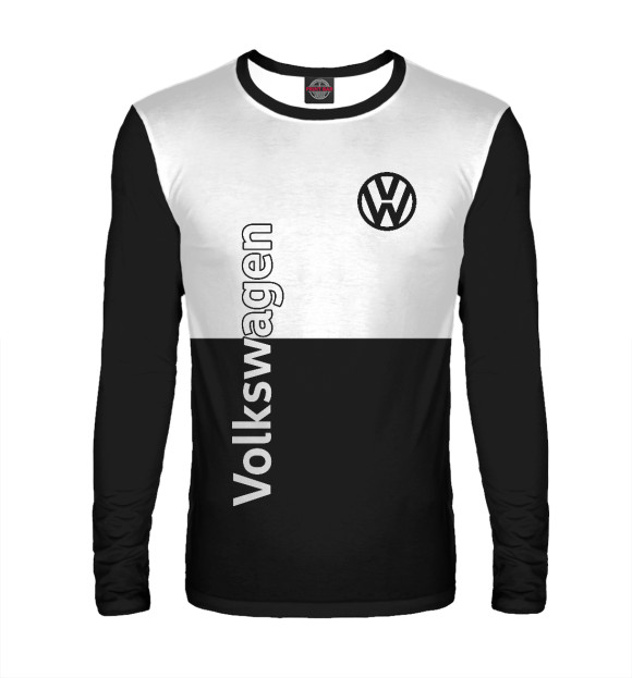 Мужской лонгслив с изображением Volkswagen цвета Белый
