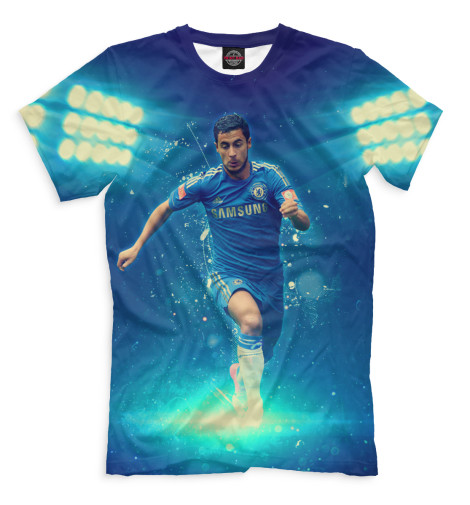 

Футболки Print Bar, Грязно-голубой, Эден Азар