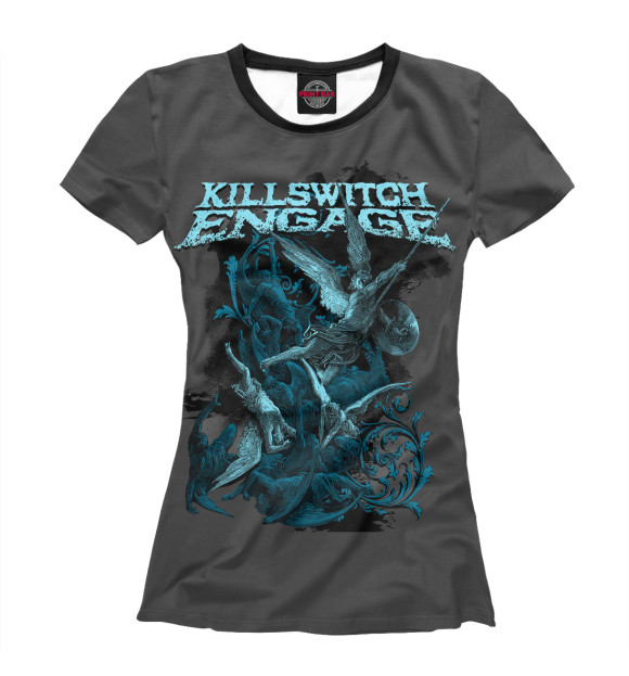 Женская футболка с изображением Killswitch Engage цвета Белый