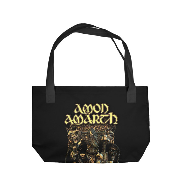 Пляжная сумка с изображением Amon Amarth цвета 