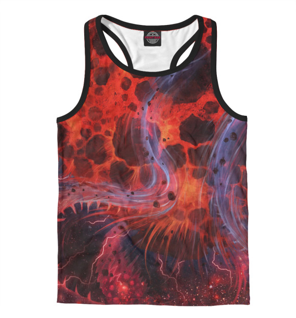 Мужская майка-борцовка с изображением Psy цвета Белый