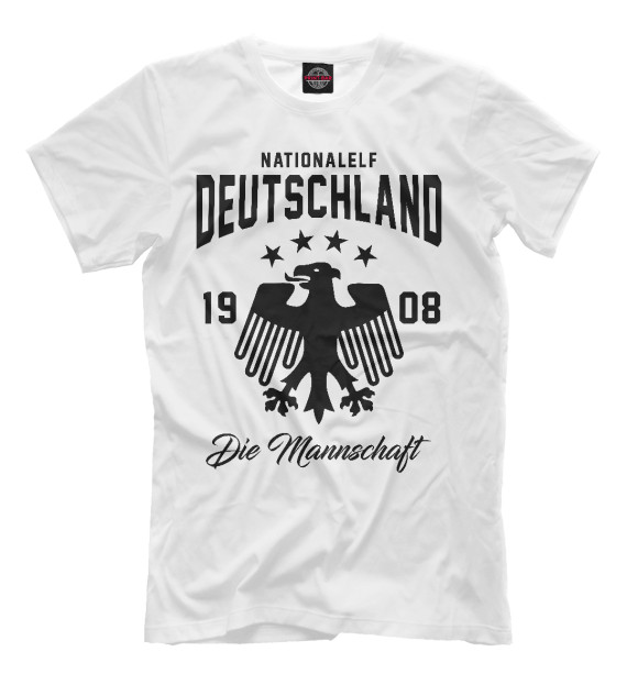 Мужская футболка с изображением Германия цвета Молочно-белый