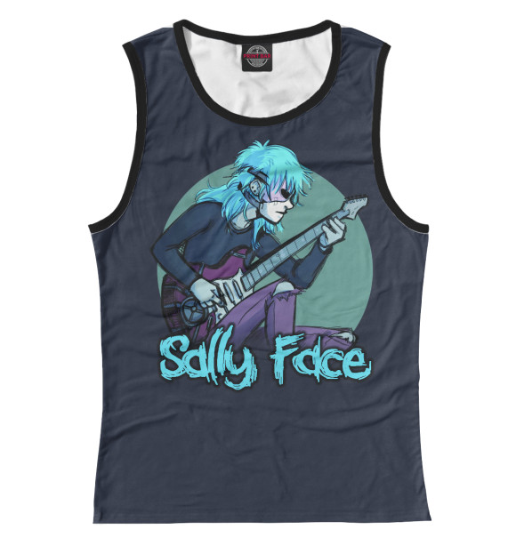 Майка для девочки с изображением Sally Face цвета Белый