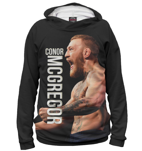 Женское худи с изображением Conor McGregor цвета Белый