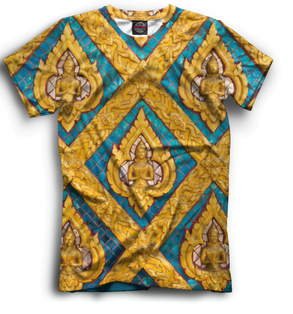 Мужская футболка с изображением Psychedelic цвета Черный