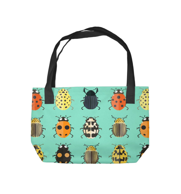 Пляжная сумка с изображением Жуки цвета 