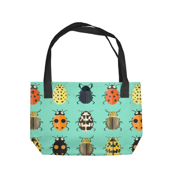 Пляжная сумка с изображением Жуки цвета 