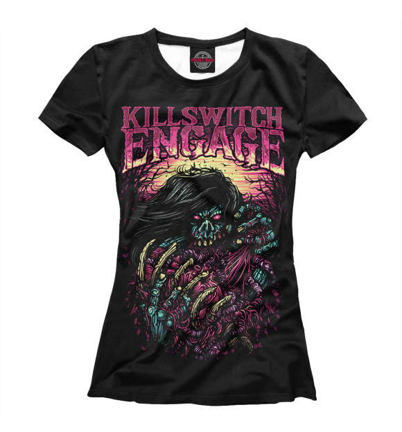 Футболка для девочек с изображением Killswitch Engage цвета Белый