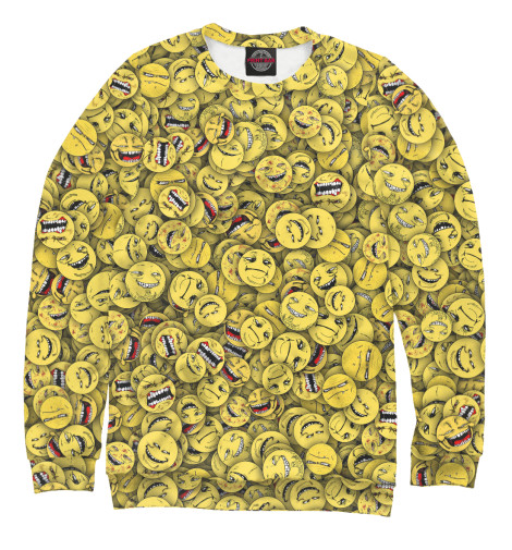 

Свитшоты Print Bar, Белый, Злобные смайлы