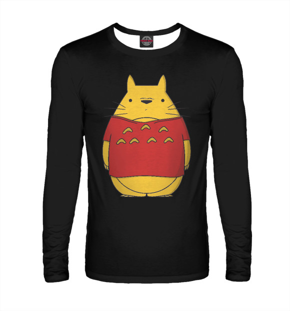 Мужской лонгслив с изображением Totoro Teddy цвета Белый