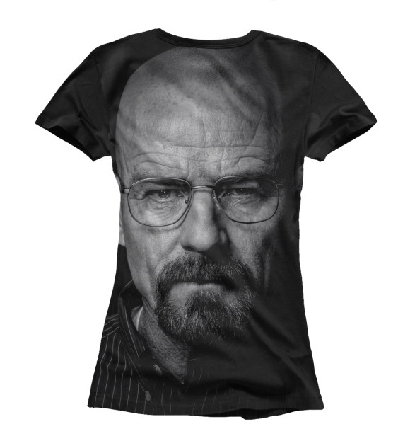 Женская футболка с изображением Walter White цвета Белый