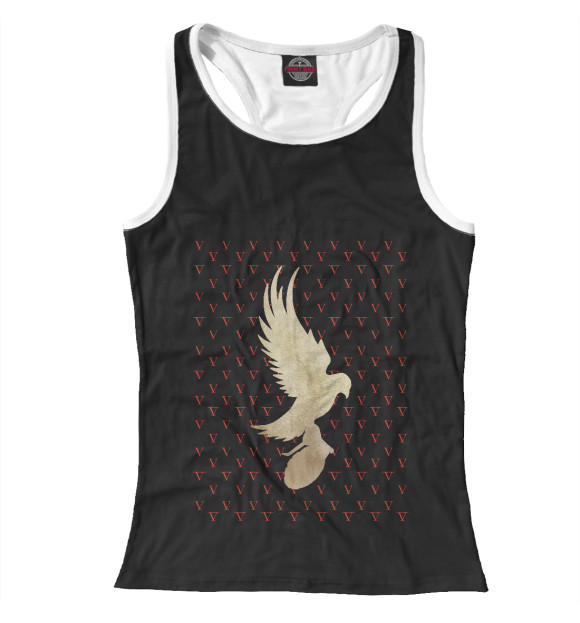 Женская майка-борцовка с изображением Hollywood Undead Five цвета Белый