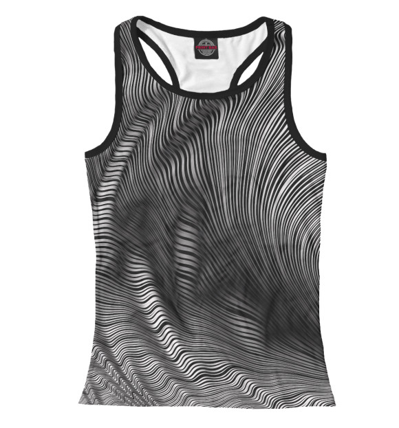 Женская майка-борцовка с изображением Иллюзия цвета Белый