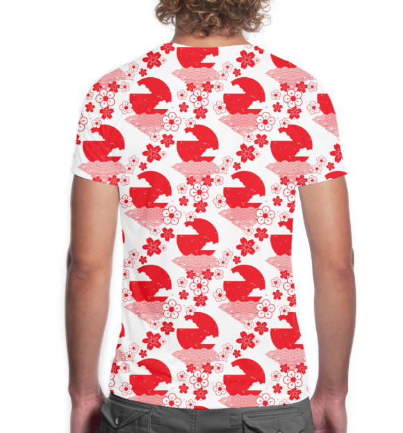 Мужская футболка с изображением Япония цвета Белый