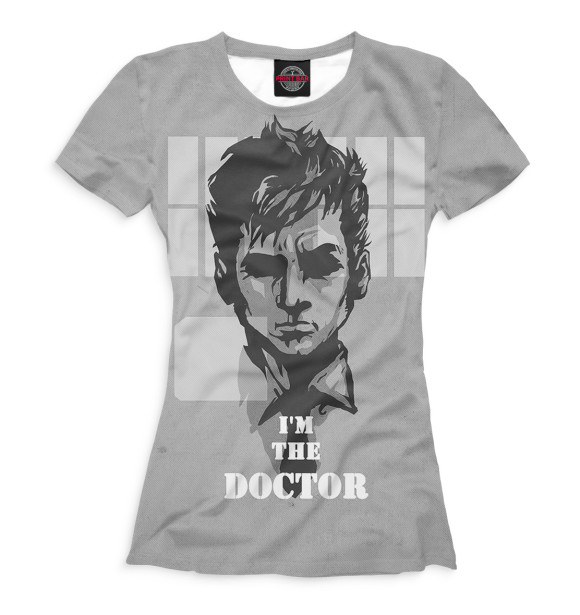 Футболка для девочек с изображением Доктор Кто цвета Белый