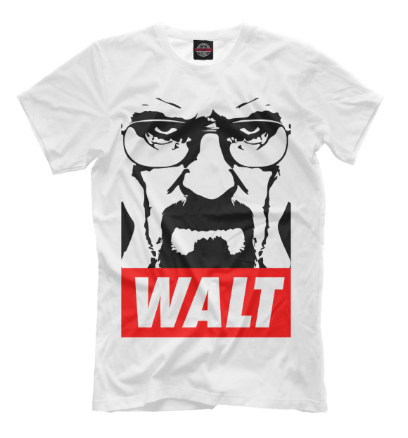 Мужская футболка с изображением Walt цвета Молочно-белый
