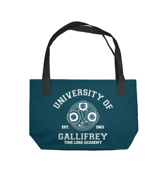Пляжная сумка с изображением Университет Галлифрея цвета 