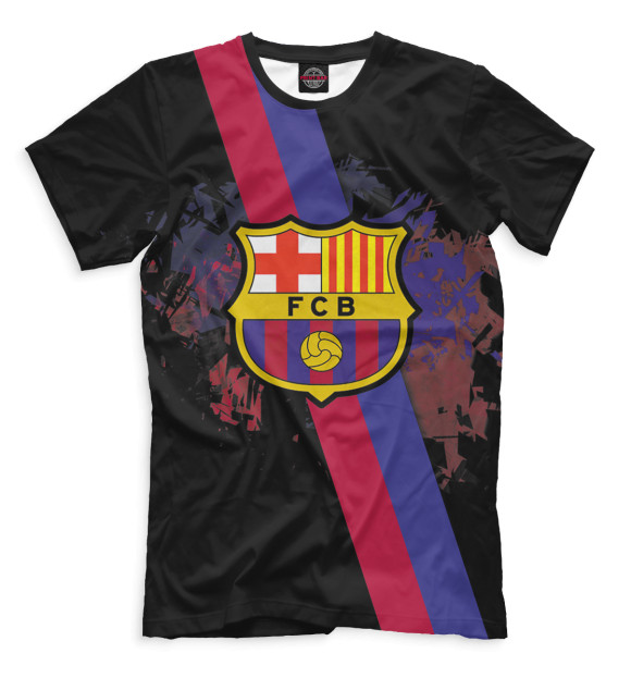 Футболка для мальчиков с изображением Barcelona цвета Черный